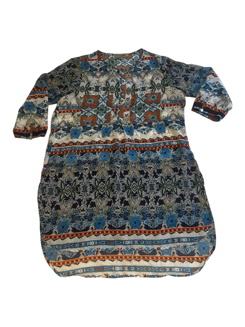 Figueroa & Flower Women’s Sheer Tunic Dress Blouse Size M